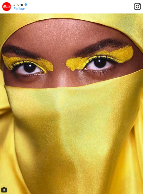 woman with yellow eyeshadow